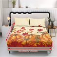 thumbnail image 5 of Qpednta Harvest Pumpkin Fitted Sheet Set, Soft Comfort 3 Piece Sheet Set with 1 Fitted Sheet and 2 Pillowcases, Fade‑Resistant Deep Pocket Bedding Set for Home Decoration, 5 of 7