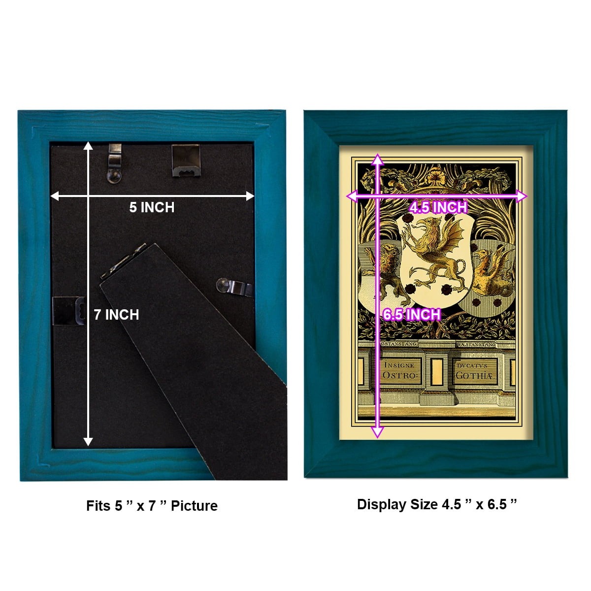 Family Crest II -Framed Print w/glass-Ocean Blue