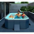 thumbnail image 4 of Foldable Pool for Kids and Adults, Large Rectangular Family Swimming Pool, Non-Inflatable, Portable Thickened Above Ground Pool (101"x 66" x 20" ), 4 of 8