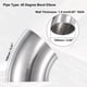 thumbnail image 3 of 2uds OD 4" 45 Grados Inoxidable Acero Curva Tubo Escape Codo Tubo, 3 of 7
