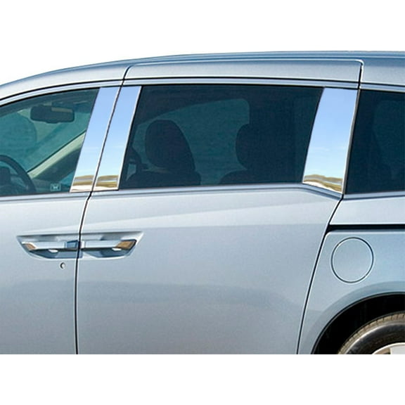 QAA 6 Piece Stainless Steel Pillar Post Trim for Honda Odyssey, Chrome