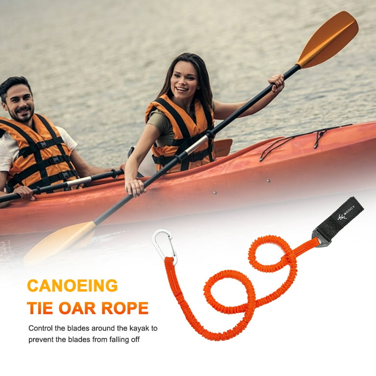 Tiyuyo Elastic Kayak Canoe Paddle Leash Safety Boat Fishing Rod Coiled  Lanyard Tie 