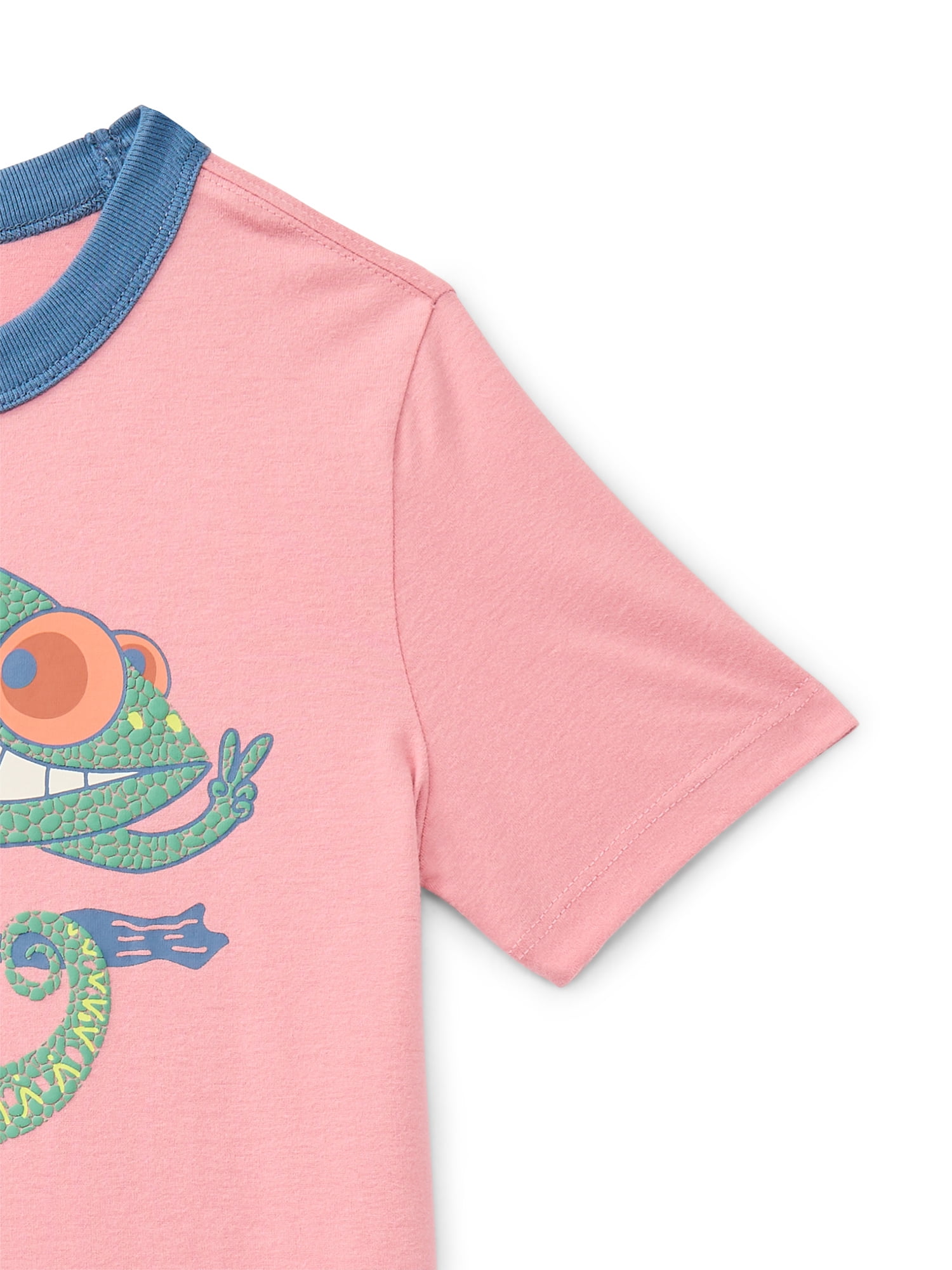 Wonder Nation Little Boys Graphic Ringer Tee with Short Sleeves, Sizes 4-10