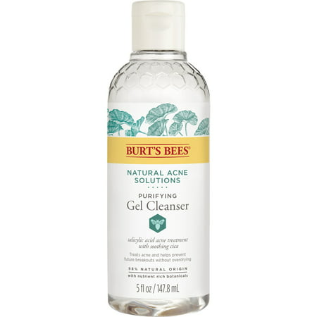 Burt's Bees Natural Acne Solutions Purifying Gel Facial Cleanser, 5 fl oz