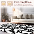 thumbnail image 2 of ODIKA 6'x9' Machine Washable Non-Slip Area Rug, Phantom Spots Monochrome Abstract Spotted Layout High Traffic Rug, Black, 315813, 2 of 7