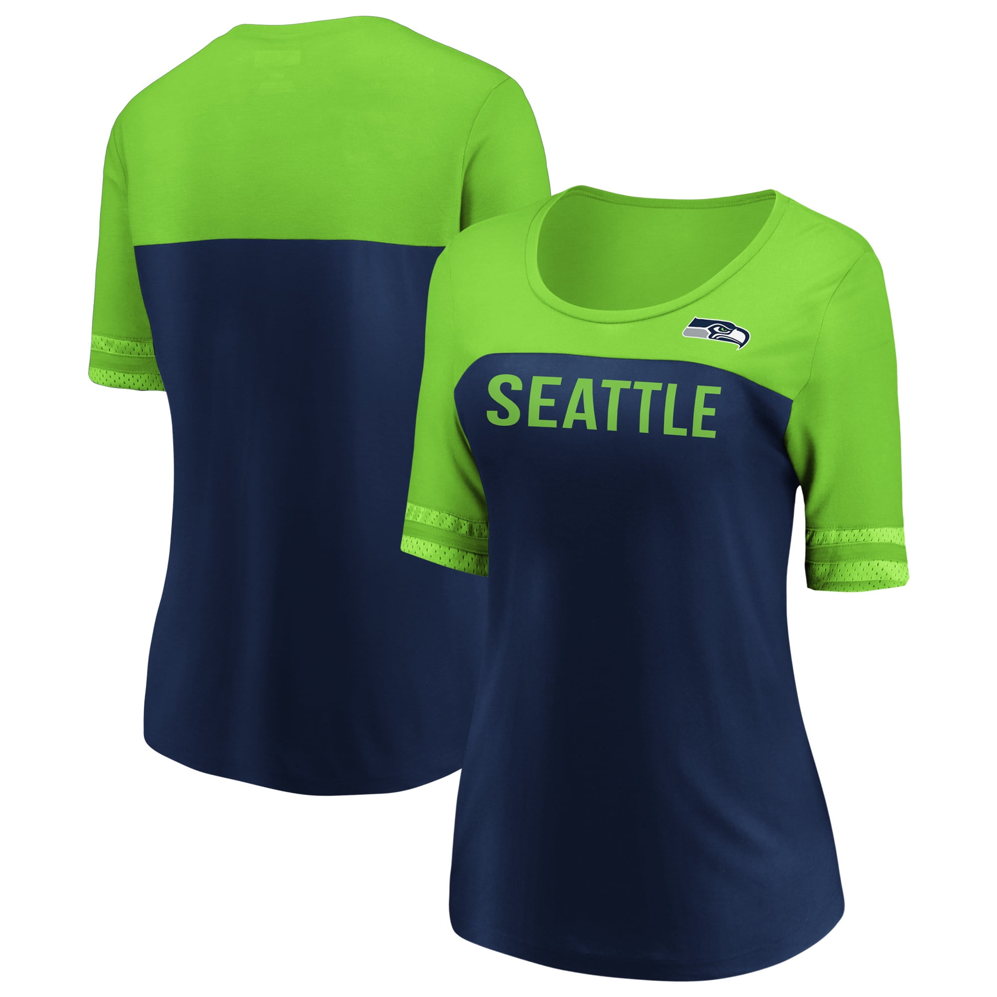 womens neon green seahawks jersey