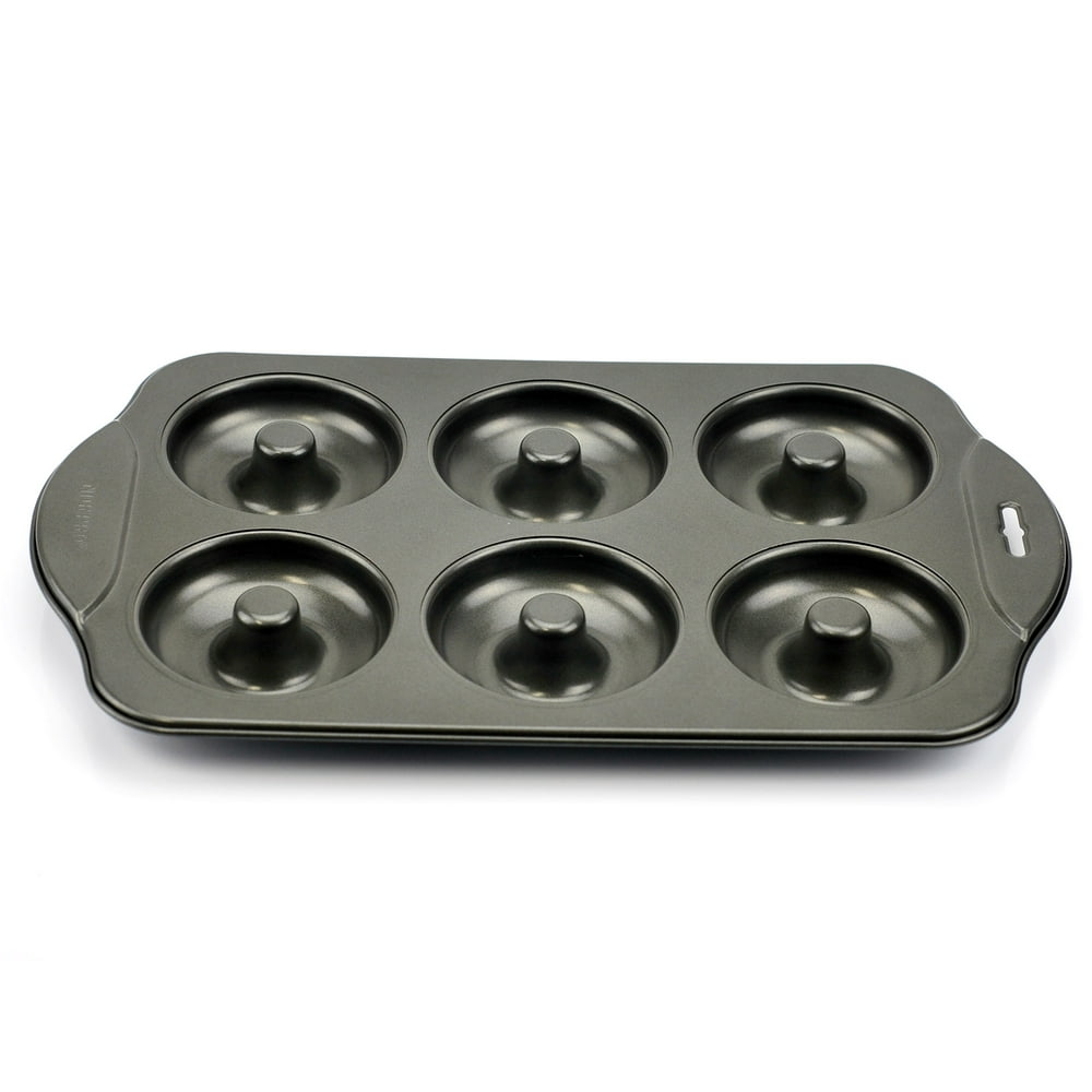 Donut pan, nonstick mini cast iron donut pan stainless with 6 count