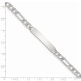 thumbnail image 2 of 925 Sterling Silver Engraveable Figaro Link Id Bracelet, 2 of 6