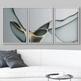 thumbnail image 3 of wall26 Framed Canvas Print Wall Art Set Geometric Gold Teal Wave Lines Abstract Shapes Illustrations Modern Art Bohemian Decorative Multicolor for Living Room, Bedroom, Office - 24"x36"x3 W, 3 of 5
