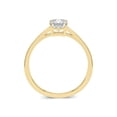 thumbnail image 2 of 14K Yellow Gold Emerald Cut Lab Grown Diamond Basket Split Shank Solitaire Engagement Ring - 1.50 Carat (Ring Size: 6.5), 2 of 5