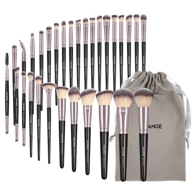 MAANGE-Juego de brochas de maquillaje profesional, 30 piezas, base correctora, sombras de ojos, brochas para mezclar colorete en polvo, herramientas de belleza con bolsa