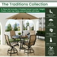 thumbnail image 3 of Hanover Traditions 5-Piece High-Dining Set in Tan with 4 Swivel Counter-Height Chairs, 56-in. Table, and 9-ft. Umbrella, 3 of 9
