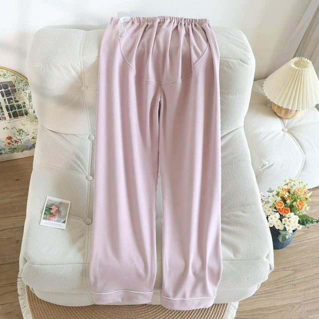 hengsof Women's Maternity Pants Belly Lounge Sleep Pants Pregnancy Essential Adjustable Warm Pants