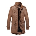 thumbnail image 5 of Marca de moda WINSTAND 2023 chaqueta de cuero con cuello de piel chaqueta de hombre marea Otoño e invierno chaquetas de cuero para hombre más terciopelo, 5 of 5