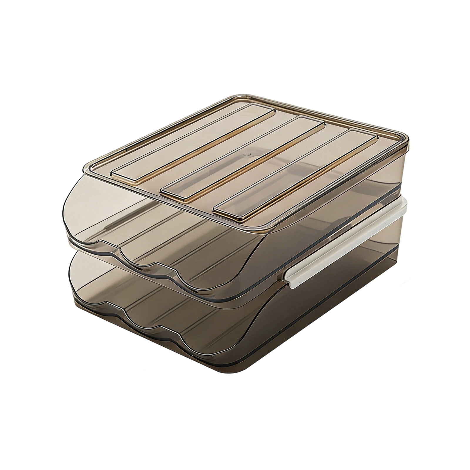 HEWANG 2 Tier Egg Holder for Refrigerator with Lid, Large Capacity Holds 36 Eggs in Clear Container Stackable Bin Organizer for Kitchen Storage, Refrigerator, Countertop Local Stock A