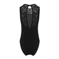 thumbnail image 5 of renvena Kids Girls Classic Ballet Dance Leotard Gymnastic Active Sleeveless Floral Lace Splice Keyhole Back Bodysuit, 5 of 7