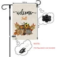 thumbnail image 5 of Welcome Fall Garden Flag Buffalo Plaid Pumpkin sunflower flags banners Small Burlap Double Sided Flag 12*18 Inch Outdoor Decoration, 5 of 5
