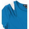 thumbnail image 3 of I.N.C Womens Cut-Out Basic T-Shirt, Blue, Petite, PS, 3 of 3
