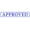 Blue, variant on Printtoo Approved Self Inking Rubber Stamp Pre-Inked Office Stamp- Home Office Business Stationery, Blue- 42 x 9 mm