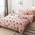 thumbnail image 6 of Pink Leopard Bedding Duvet Cover Set Queen- 100% Natural Cotton with 2 Pieces Ultra Soft Breathable Comforter Cover (Bonnie Rabbit, Queen(9090in)), 6 of 7