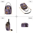 thumbnail image 3 of FORMRS Crossbody Bag for Women Quilted Travel Shoulder Cell Phone Purse with Chain Strap Handbag, Purple Halloween Black Cat, 3 of 7