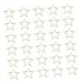 thumbnail image 2 of Estrella hueca de madera cruda - Adornos de madera - Paneles colgantes decorativos versátiles 30 piezas de 4 cm, 2 of 9