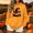 New2-Orange, variant on PNTUTB Fall Winter Women's Halloween Hoodie Drawstring Sweatshirt Long Sleeve Pullover Fashion Print Casual Comfort Trendy Versatile Top with Pocket