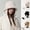 Beige, variant on Women Winter Hat Falt Top Wide Brim Ear Thick Plush Pure Color Strap Decor Detachable Earflap Windproof Soft Outdoor Bucket Cap