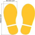 thumbnail image 2 of PATIKIL 6x2.5" Footprint Sticker, 4 Pairs PVC Shoes Floor Decal Sign for Class Decor Stair Guide, Yellow, 2 of 6