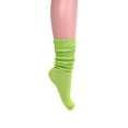 thumbnail image 4 of Lightweight Slouch Knee High Socks 3 Pairs Shoe Size 5-10 (Lemon Green), 4 of 10