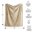thumbnail image 4 of Cozy Haven Oversized Faux Fur Throw Blanket, Soft Beige, 50" x 72", 4 of 10