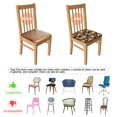 thumbnail image 5 of Fall Pumpkins and Flowers Pattern Seat Covers for Dining Room Chairs Set Of 6,Stretch Printed Washable Chair Seat Cover with Elastic Ties and Button,Removable Waterproof Couch Cushion Covers, 5 of 6