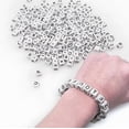 thumbnail image 4 of 300 10x10mm White Cube Acrylic Alphabet Beads AZ for Jewelry Making, 4 of 5