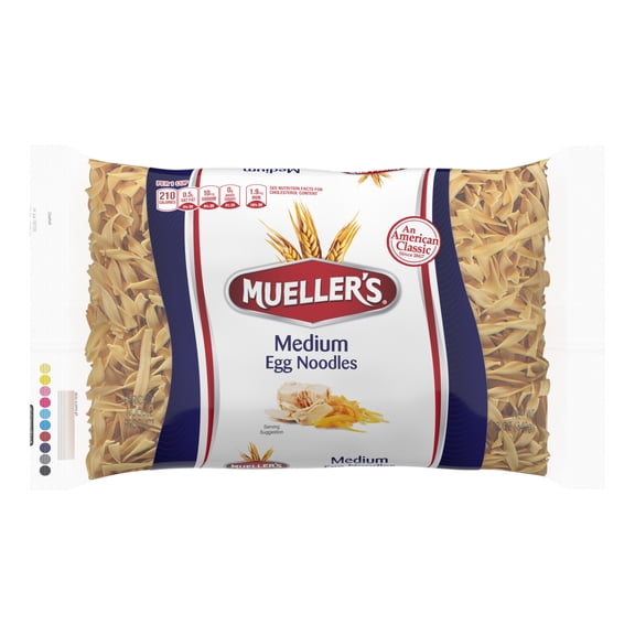 Mueller's Sodium-Free, Low-Cholesterol Medium Egg Noodle Pasta, 12 oz (Shelf-Stable)