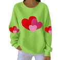 thumbnail image 2 of Vetsdori Valentine Shirts for Women Pullover Tops Winter Valentine's Days Loose Love Heart, Crew Neck Womens Sweatshirts, 2 of 4
