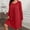 Red, variant on Elvqul Dresses for Women Long Sleeve Crewneck Womens Dresses Plus Size Solid Pullover Short Dresses Army Green Chic