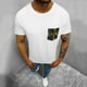 thumbnail image 2 of Hombres Casual Deportes Manga Corta Cuello Redondo Camuflaje Bolsillo Patchwork Camiseta Tops Pompotops oipoqjl33083, 2 of 7