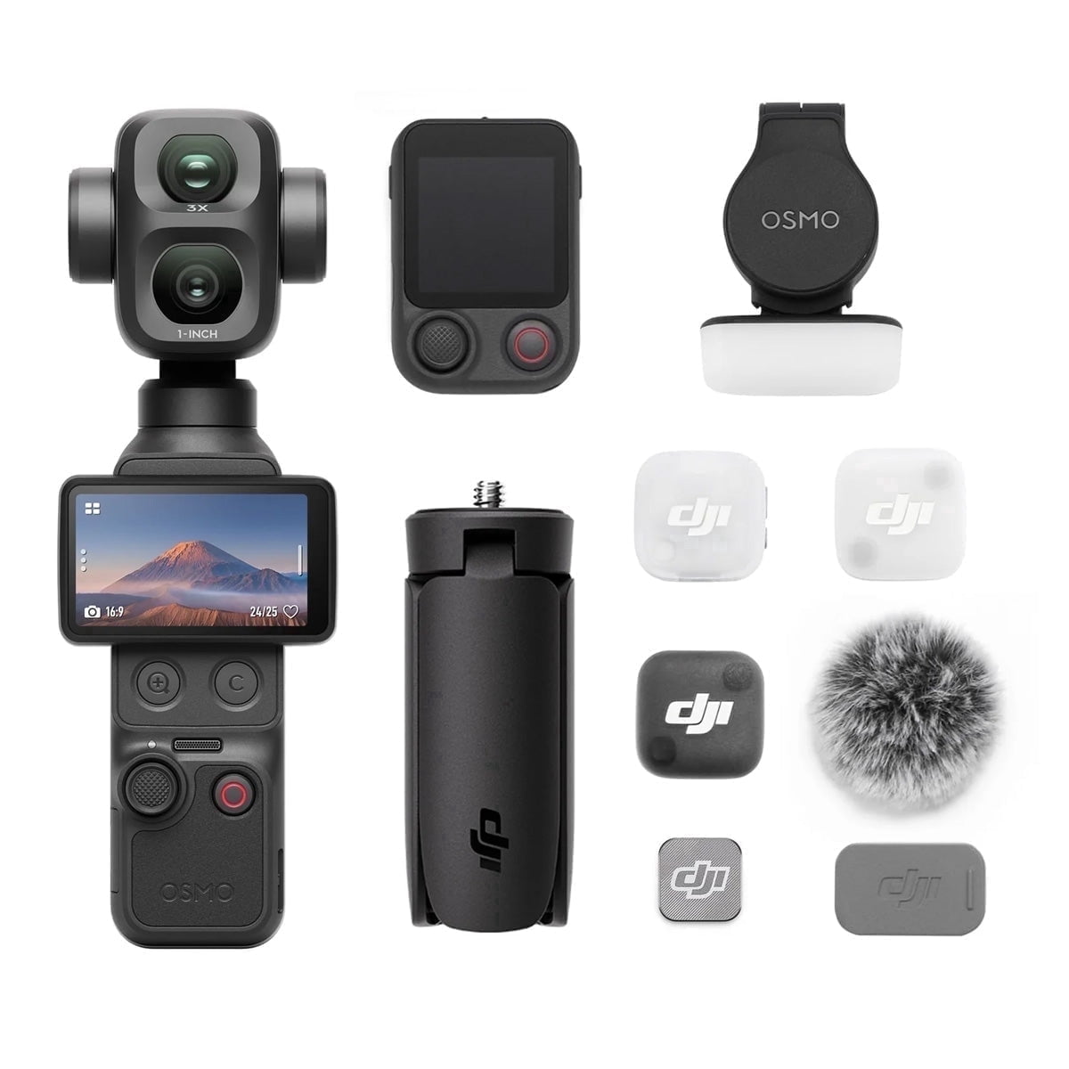 for DJI Pocket Four Pro(4P) Vlogging Camera 1-Inch CMOS 4K240fps 17-Stop Dynamic Range 210min Battery, Dual-Lens