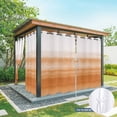 thumbnail image 6 of Orange White Ombre Outdoor Curtains for Patio Waterproof,Windproof Privacy Curtains with Weighted Bottom,Farmhouse Retro Simple Striped Art Outside Drapes for Picnic Garage Yard 54"x84" 1 Panel, 6 of 8