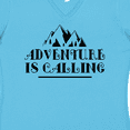 thumbnail image 4 of Inktastic Adventure is Calling Camping Hiking Women's V-Neck T-Shirt, 4 of 5