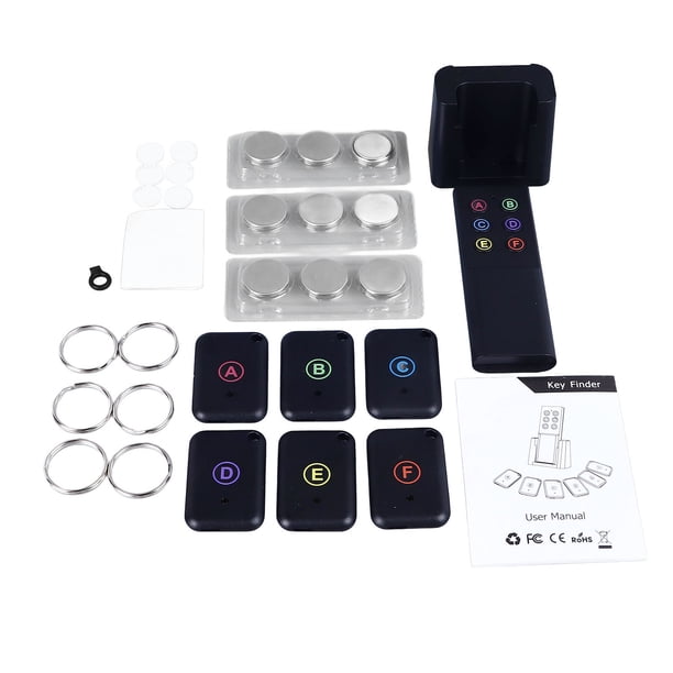 Ouitble Buscador De Llaves 6 Receptores Y 1 Control Remoto, Rastreador De Artículos Inalámbrico, Localizador De Llaves De Largo Alcance De 433,92 MHz De 75 A 80 DB, Localizador De Artículos con AV
