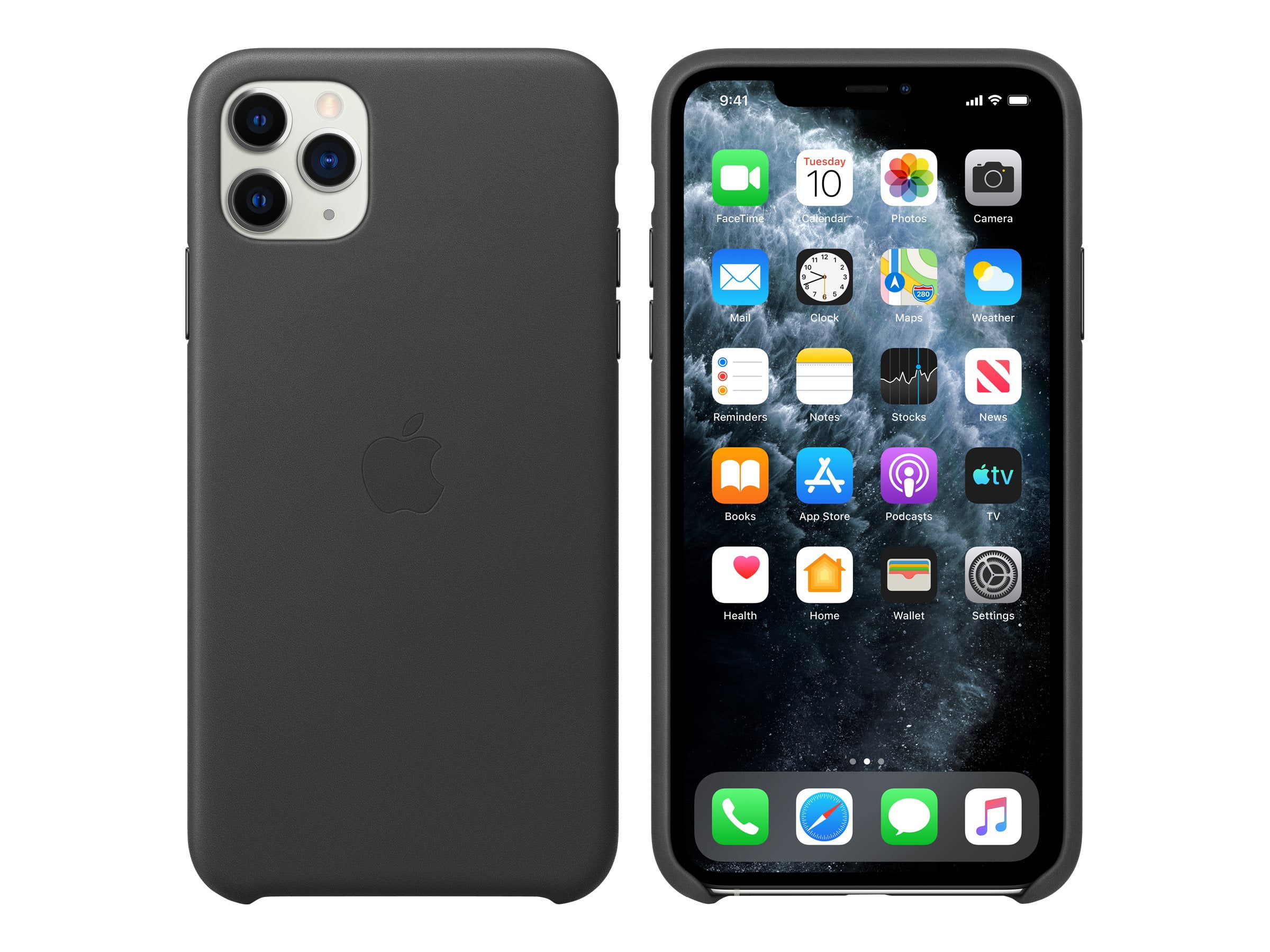 Apple Leather Case (for iPhone 11 Pro Max) - Black