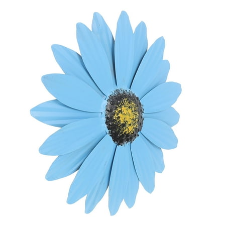 OATIPHO Flower Iron Craft Flower Wall Pendant Blue 1Pcs