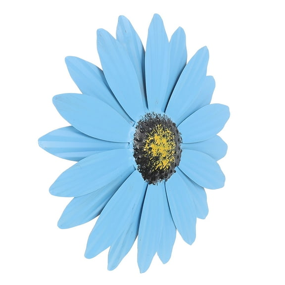 OATIPHO Flower Iron Craft Flower Wall Pendant Blue 1Pcs