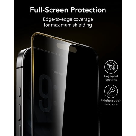 ESR iPhone 17 17 Pro 17 Pro Max ガラスフィルム 3枚入り 9H越え 強化ガラス 10倍強化保護 全面保護 米軍規格 貼付け簡 自動吸着 Corning製 トレイ付き