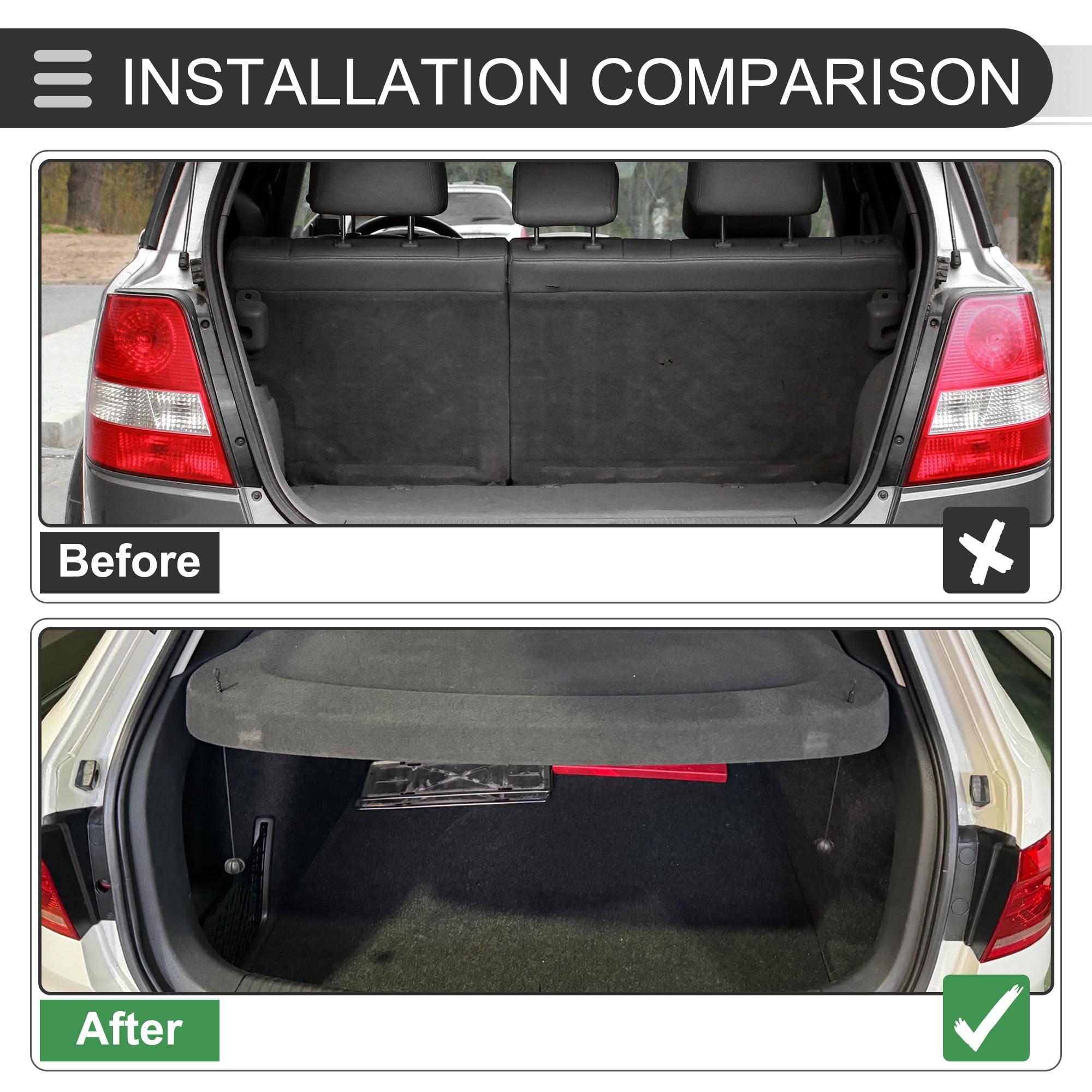 Unique Bargains Car Cargo Cover Board for Toyota CHR 2016-2021 Tonneau Shield Parcel