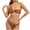 AA-Gold, variant on JURANMO Triangle Bathing Suit for Women 2025 Summer Beach Breathable Cheeky Two Piece Sets Solid One Shoulder Bikini Swimwear Vacation Outfits Gold M