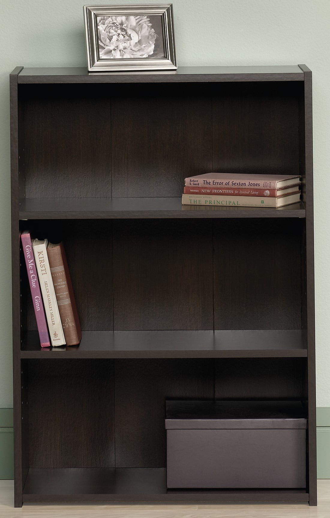 Sauder Beginnings 3-Shelf Bookcase, Cinnamon Cherry Finish