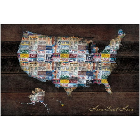 US Map 22.375" x 34" Poster Print