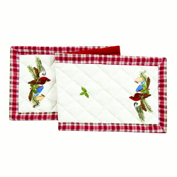14" x 51" Feathered Holiday Table Runner